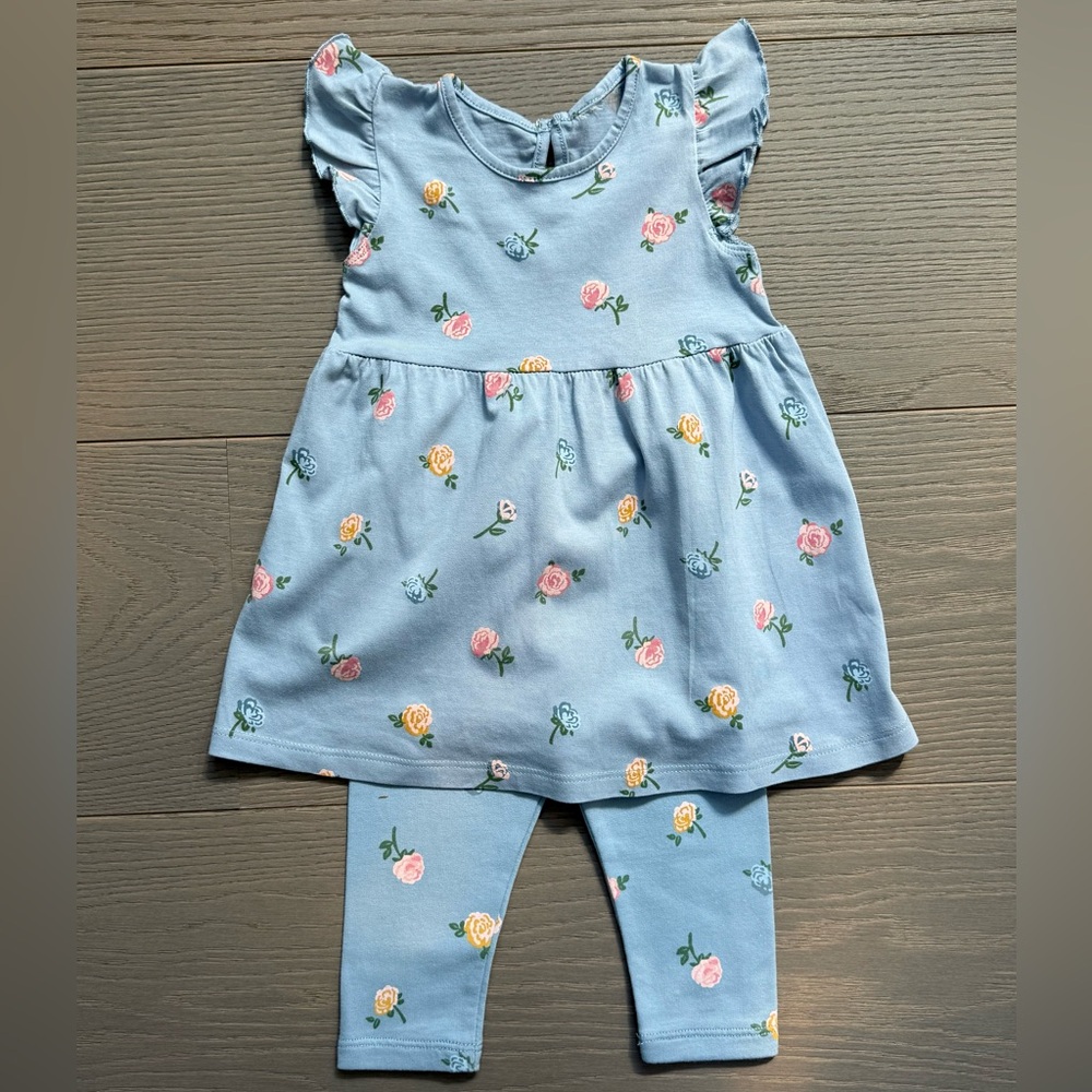 H&M Blue Floral Kids Matching Set
